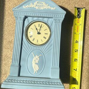 Vintage Wedgwood Mantel Millennium Clock blue Jasperware
